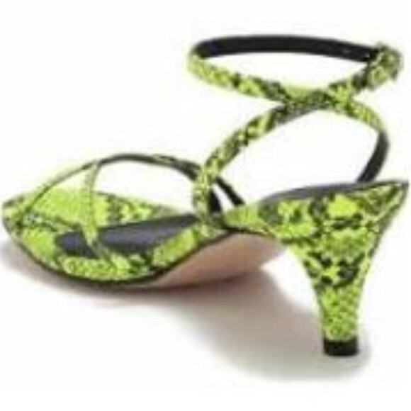 Free People Salina Neon Lime Snake Heels US9 - Picture 3 of 7